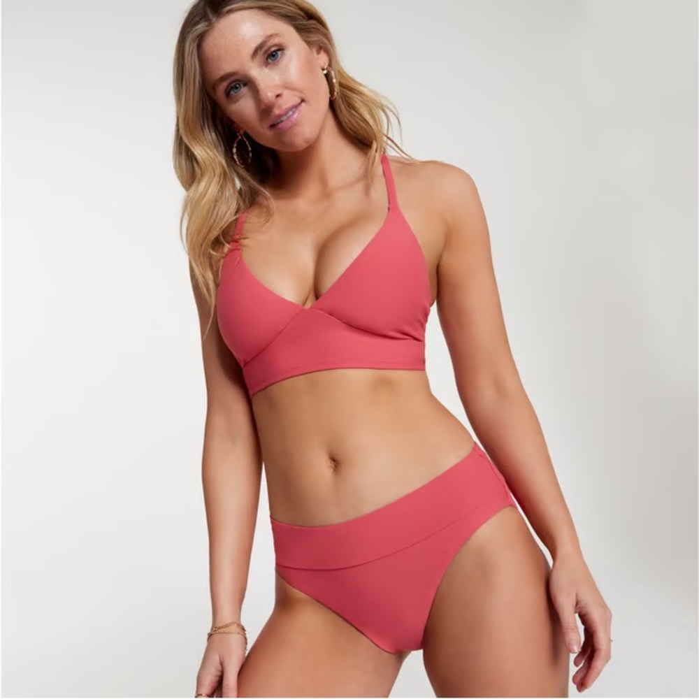 NWT // CALIA // SZ MED // Triangle Swim Top – Guava Pink // Retail $55
